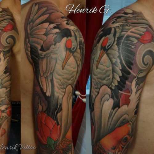 heron tatouage japonais 30