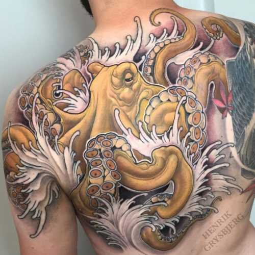 80 tatouage japonais pieuvre