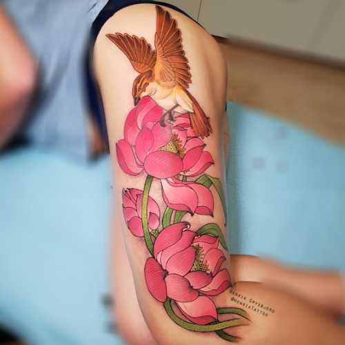 tatouage japonais fleurs 23