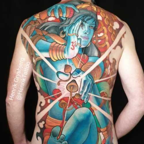 115 tatouage japonais shiva dos