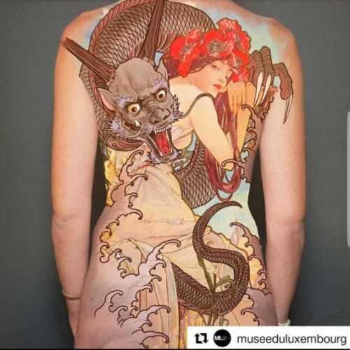 dragon mucha tatouage japonais