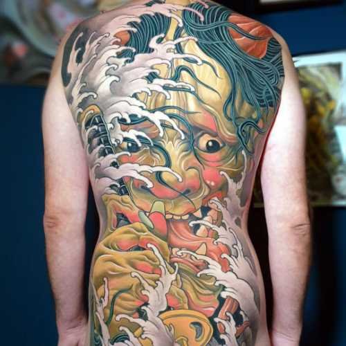 72 hannya tatouage japonais dos
