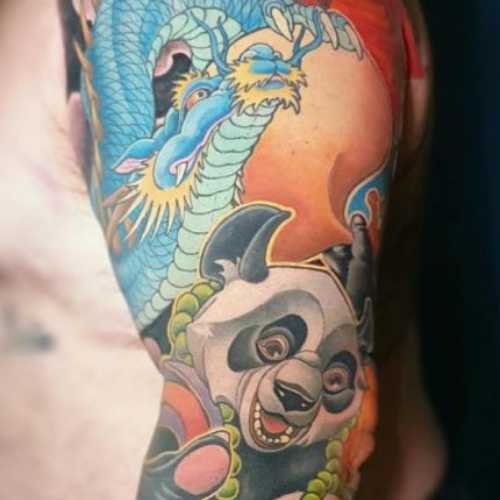 panda tatouage japonais