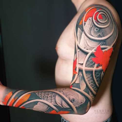 tatouage japonais 28 carpe