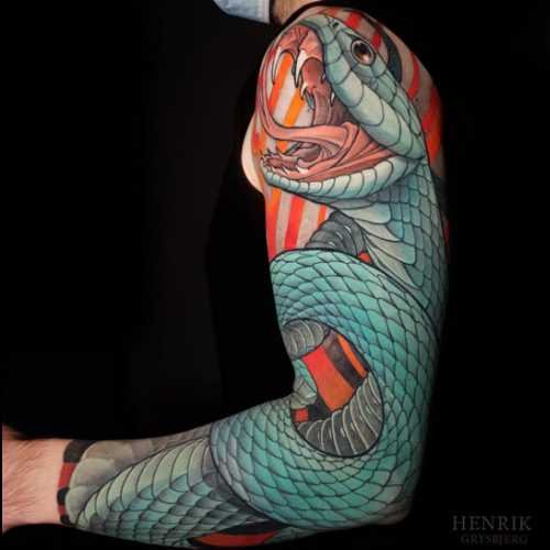 118 tatouage japonais serpent