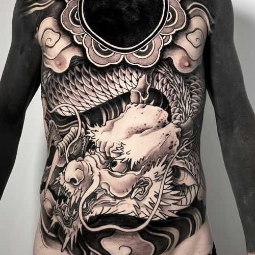 Tatouage japonais dragon