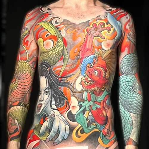 94 tatouage japonais démon
