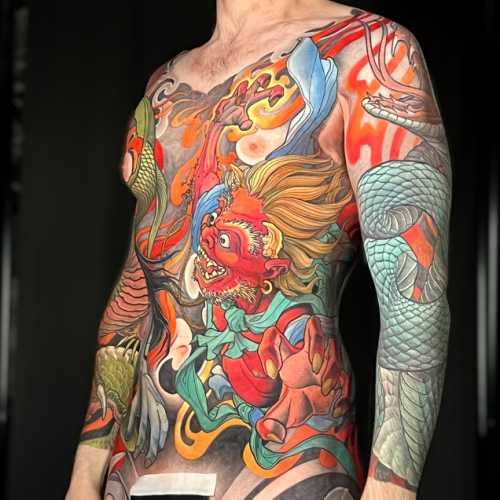 93 tatouage japonais démon