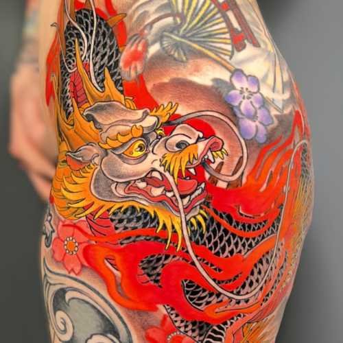 dragon 9 tatouage japonais