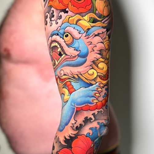 109 tatouage japonais foo dog