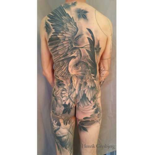 tatouage japonais heron 18 tatouage japonais