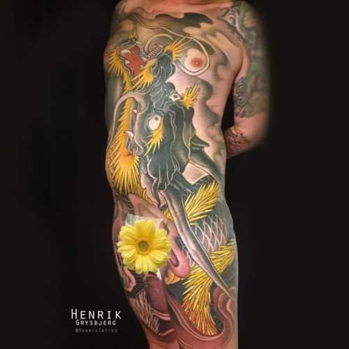 82 tatouage japonais dragon