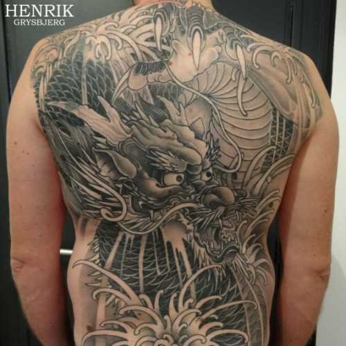 dragon dos tatouage japonais